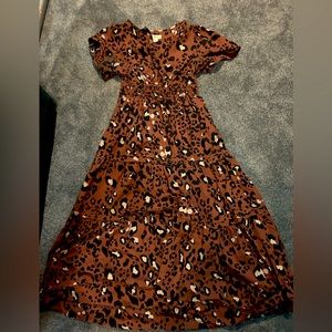 Anthropologie Maeve Somerset Maxi Dress Animal Print - size M